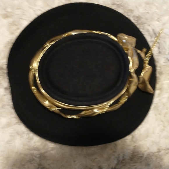 Arlop black and gold Southwestern style hat-NWOT - Picture 3 of 11